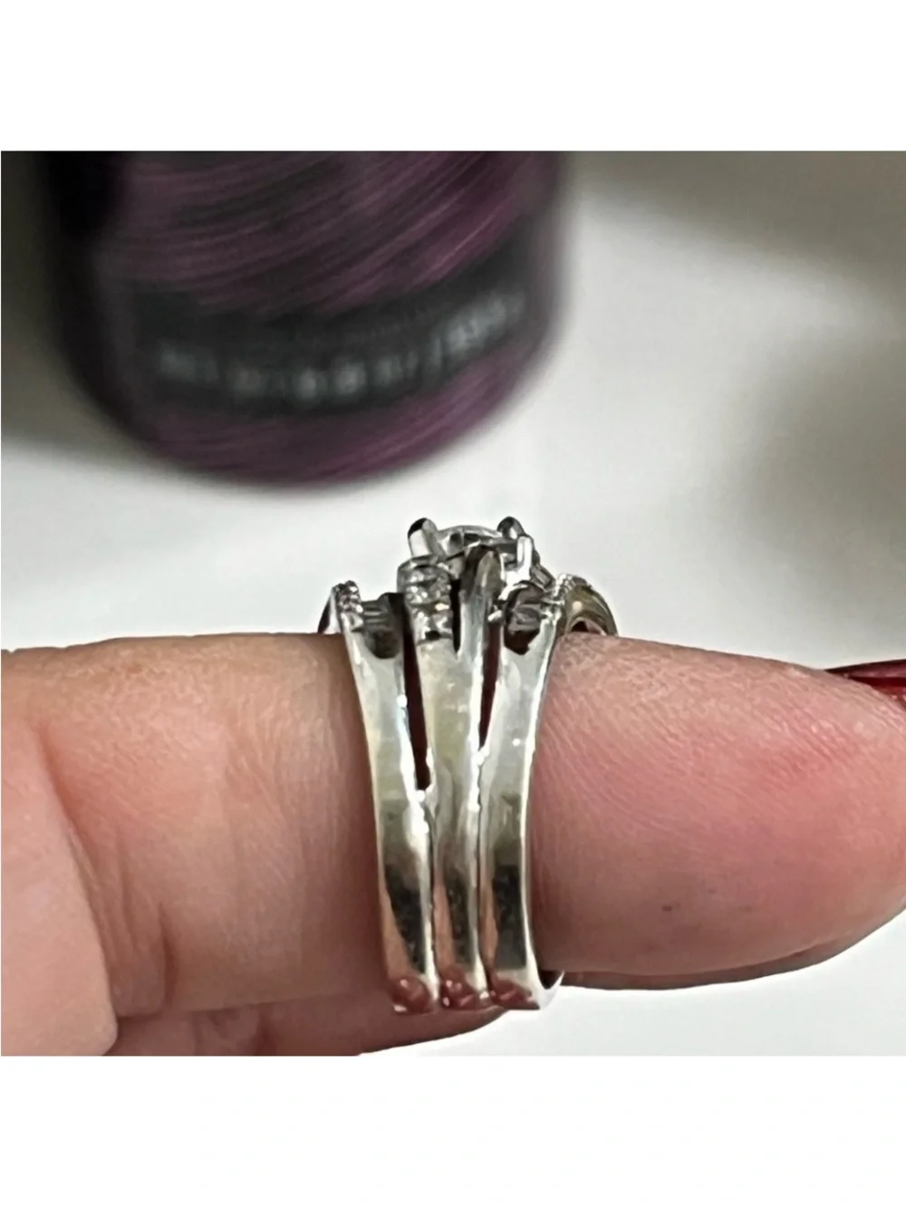 1.5CT 10Kt white gold wedding ring set